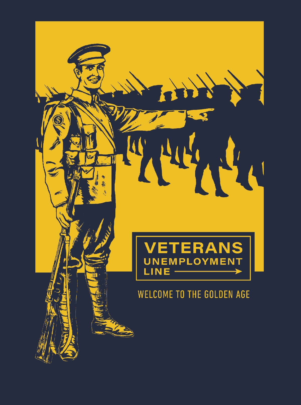 VETERANS UNEMPLOYMENT LINE - Tee Shirt