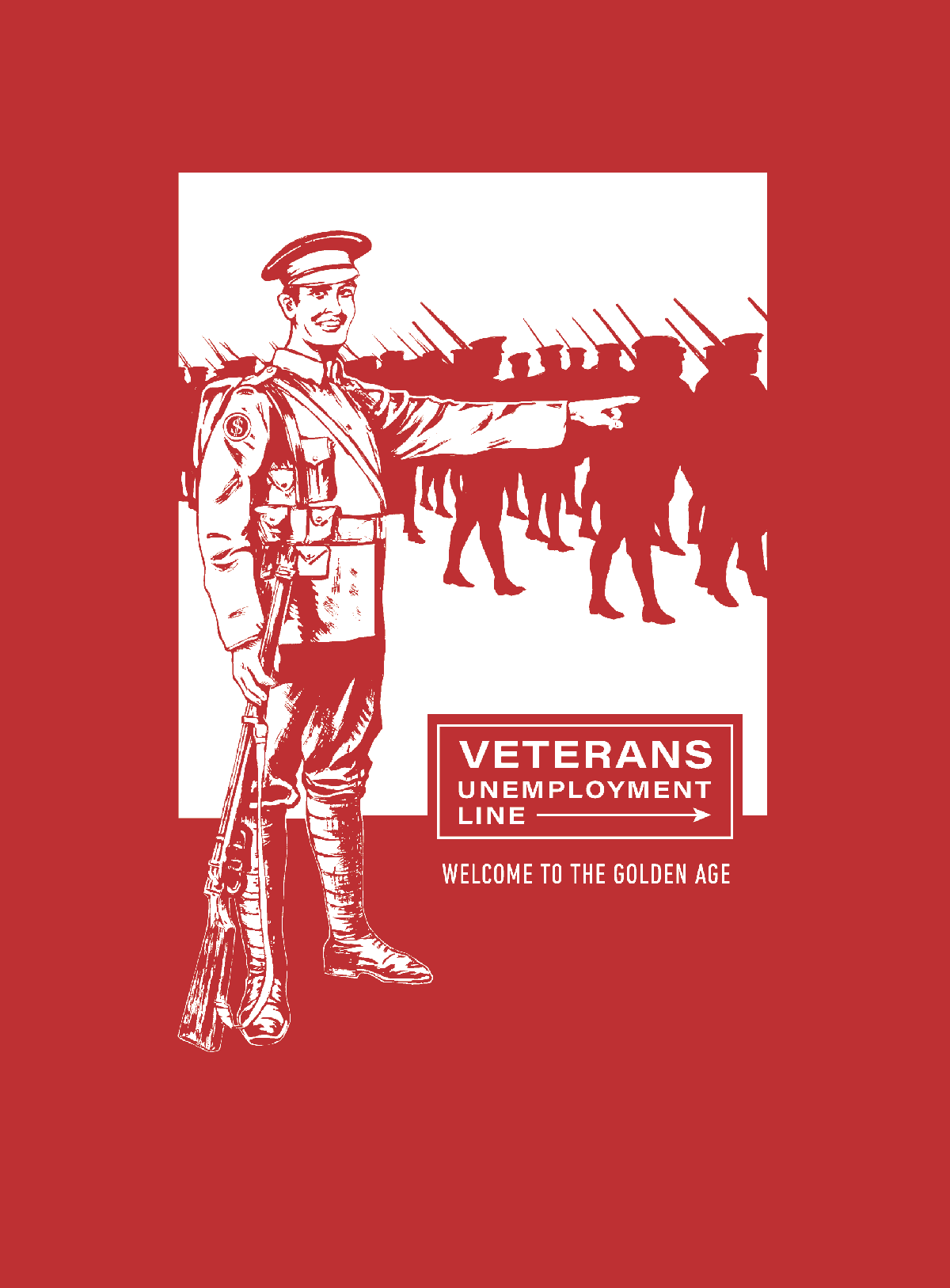 VETERANS UNEMPLOYMENT LINE - Tee Shirt