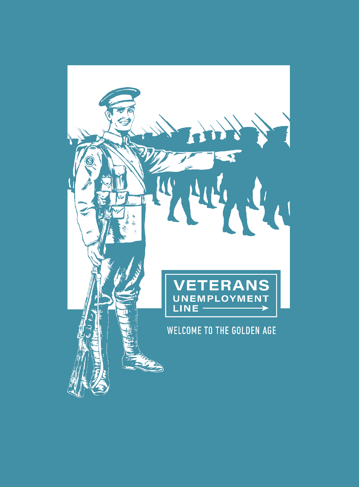 VETERANS UNEMPLOYMENT LINE - Tee Shirt